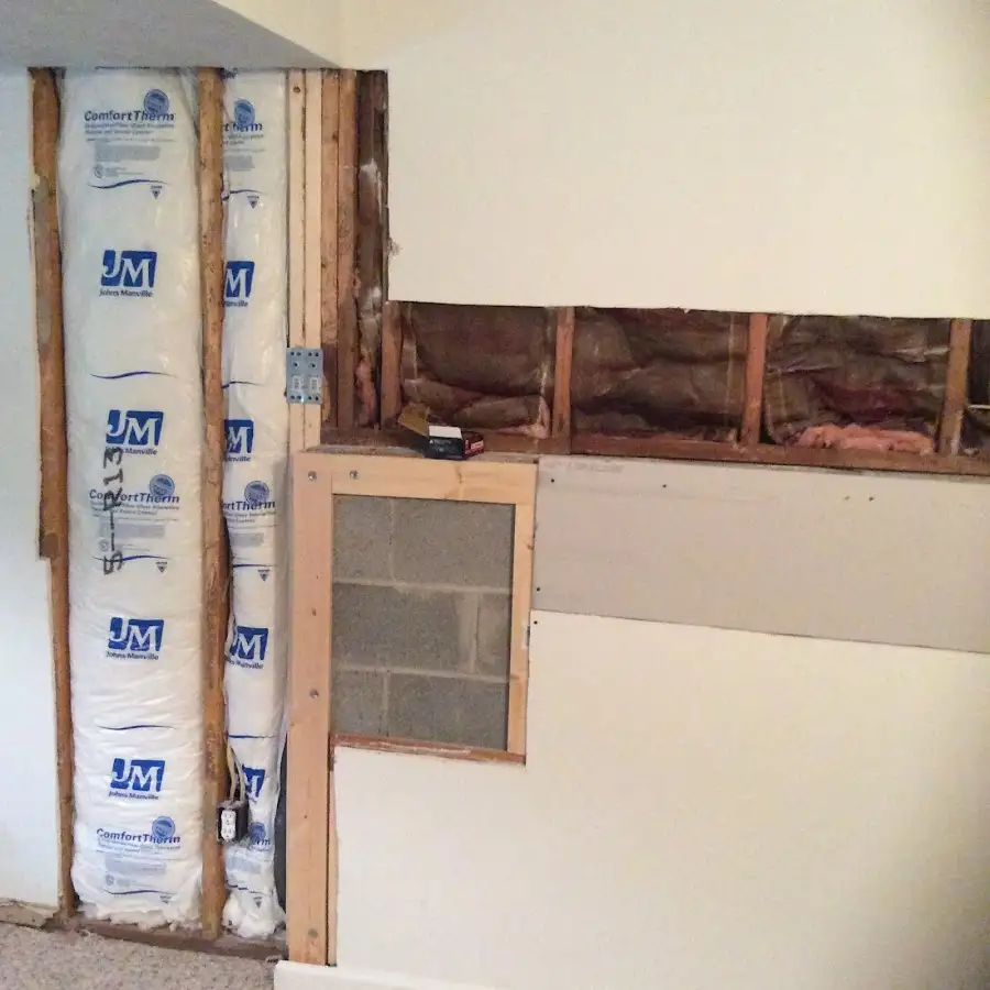 Wall insulation replacement during Basement Flood Cleanup in Travelers Rest